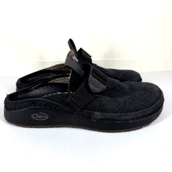 CHACO Black Suede Paonia Clog Men's 7/Women's 9 Casual Gorpcore Outdoor Granola - Picture 3 of 10